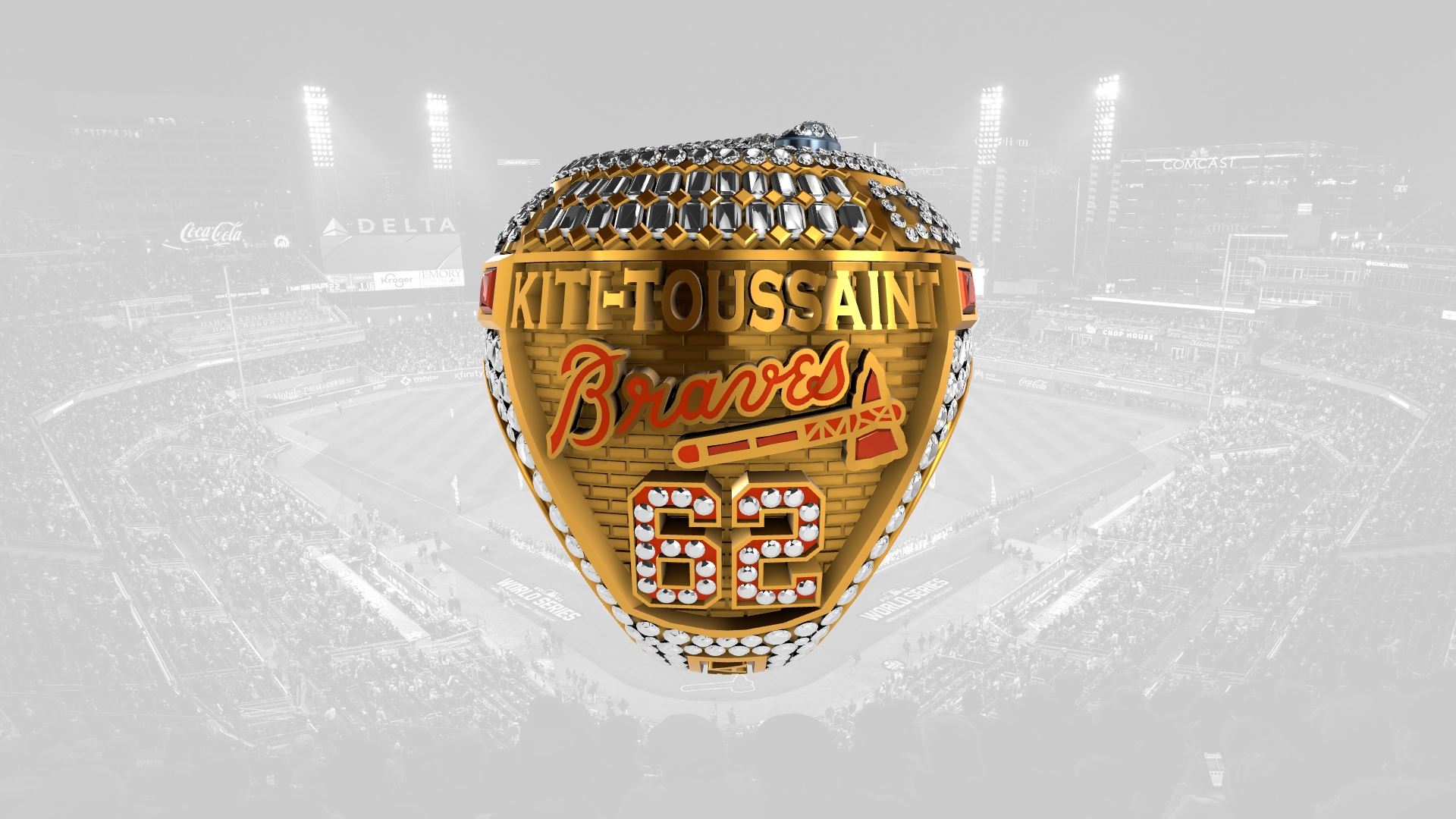 2021 Braves World Series Ring - Dany Toussaint